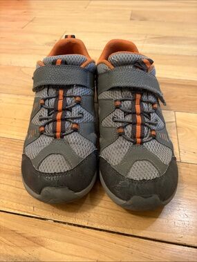 Merrell Kids Gray and Orange Hiking Sneakers - Velcro